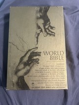 King James WORLD BIBLE Student Text w/ Dict. White Bible Red Letter KJV ... - $19.79