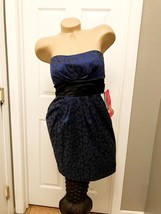 Snap cocktail prom dress blue and black NWT - $201.11 MXN