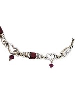 Brighton Heart Song Bracelet Red Bicone Crystals 7.5&quot; to 8.75&quot; Retired R... - $649.94 MXN