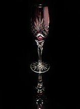 ajka caroline crystal purple colored champagne flute 9&quot; Tall - £140.65 GBP
