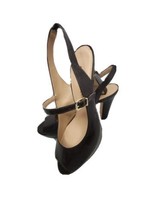Antonio Melani Platform Heels Brown Size 9 Faux Leather Strappy Peep Toe 40&#39; 50s - £18.82 GBP
