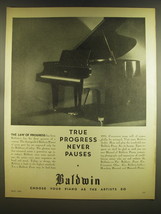 1936 Baldwin Pianos Ad - True progress never pauses - $18.49