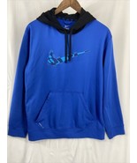 Nike Sportswear XL Therma-Fit Hoodie Pullover Solid Blue Athleisure Swoosh - $32.57 CAD
