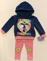 NWT Peppa Pig Friends Forever 2 Pc Set Hoodie, Leggings Pants Toddler Girls 12M - £14.84 GBP