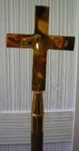 AES Indoor Flag Pole Flagpole Topper Brass Cross - £31.69 GBP