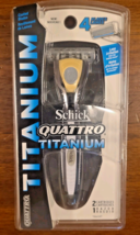 NOS Schick Quattro Titanium 4 Blade Razor 2 Cartridges Edging Blade 2006... - $19.34