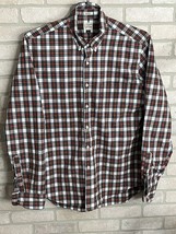 J Crew Classic Shirt Fit Red Plaid Long Sleeve Button Down Mens Large RN... - $17.82