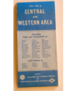 Street Map of Central &amp; Western Area Metropolitan Los Angeles Folding Ma... - $15.90 CAD