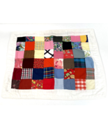 Vintage Doll Quilt Patchwork 20 x 16 Bedding Colorful Lap Handmade  - €14,57 EUR
