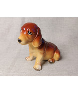 Vintage Sitting Bassett Hound Dog Ceramic Ornamental Figure - $369.93 MXN