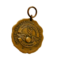 Vintage Brass 1940 Basketball Medal Charm Pendant S Philadelphia Inter-S... - $27.15