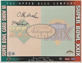 Otto Graham Mel Blount Signé 8x10 1995 UD Super Bol Xxix Carte Show Photo Bas - £83.92 GBP
