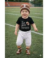 Personalized First Birthday Football Outfit 1st Year Down Baby Boy Pants... - $15.00+