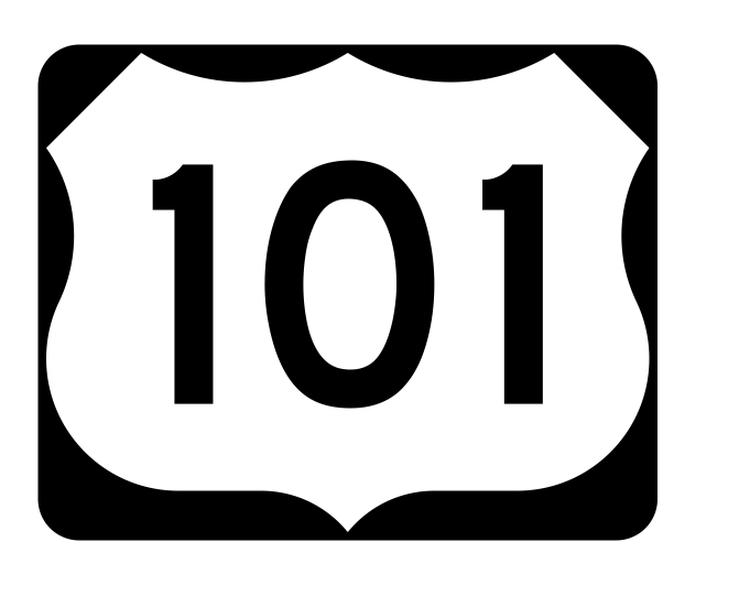 Primary image for US Route 101 Sticker R1957 Highway Sign Road Sign