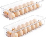 Vtopmart Egg Container Holders for Refrigerator - Clear Stackable Trays ... - £15.76 GBP