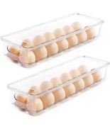 Vtopmart Egg Container Holders for Refrigerator - Clear Stackable Trays ... - $27.11 CAD