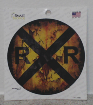 Railroad Crossing Rusty Look Circle - 3&quot;  Decal Sticker - €6,51 EUR