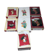 Lot Of 7 Hallmark Keepsake Ornaments Mom and Dad Theme W/ Boxes - £14.87 GBP