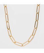 SUGARFIX by BaubleBar Link Chain Statement Necklace-Gold Brass Lobster C... - $196.77 MXN