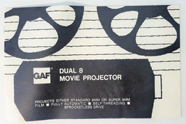 GAF DUAL 8 MOVIE PROJECTOR INSTRUCTION MANUAL - $8.56