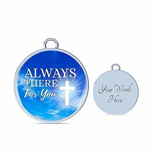 Express Your Love Gifts Always There for You Engraved Stainless Steel Circle Bra