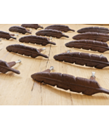 15 Drawer Pulls W/ Screws Handles Knobs Rustic Feather Cast Iron Kitchen... - $613.61 MXN
