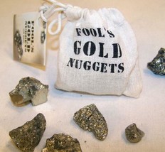 10 BAGS OF PYRITE FOOLS GOLD NUGGETS rocks stones tricks pranks fake tre... - £18.60 GBP
