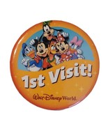 Walt Disney World 1st Visit 3&quot; Button Pin Mickey Minnie Donald Daisy Goo... - £6.36 GBP