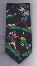 Looney Tunes Mania 100% Polyester Tie 58&quot; long 3 1/2&quot; wide Golf - $9.98