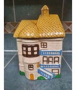 Cookie Jar House Canister Castle Brownstone Ceramic 6.5x5x10&quot; Japanese V... - $23.33