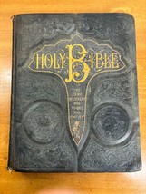 Antique 1891 Holy Bible - Self-Pronouncing Large Family Hardcover - A.J. Holman - £159.86 GBP