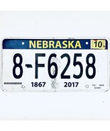 2021 United States Nebraska Hall County Passenger License Plate 8 F6258 - $20.13 CAD