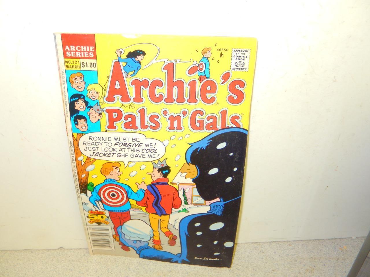 VINTAGE COMIC-ARCHIE COMICS-ARCHIE&#39;S PALS AND GALS - # 221 MARCH 1991  -... - $2.65
