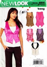 Misses' VESTS 2009 New Look Pattern 6914 Sizes 4-16 UNCUT - $10.00