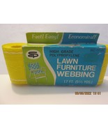 Vintage STONE CITY PRODUCTS Yellow Lawn Furniture Webbing 2-1/4&quot; W x 17 ft. - £7.78 GBP
