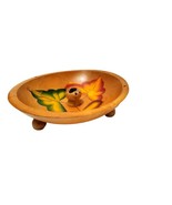 Vintage Wooden 3 leg footed NutCracker Bowl with cracker Walnut Almond - $21.77 CAD
