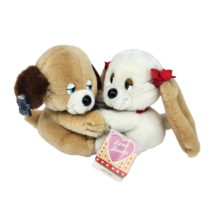 Vintage 1987 Applause Love Duets Puppy Dog Puppies Stuffed Animal Plush Toy Tag - £29.10 GBP