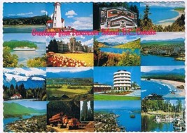 Postcard Greetings From Vancouver Island BC Multi View - £3.10 GBP
