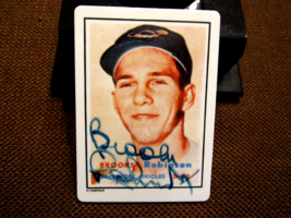 Brooks Robinson Orioles Hof Signed Auto 1990 Porcelain L/E Topps 328 Card Jsa - £272.65 GBP