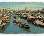 The Singapore River Postcard 1964 Airport Stamps of Fish and Bird - $13.86