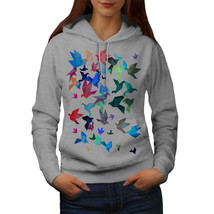 Wellcoda Origami Bird Colors Craft Womens Hoodie - £30.26 GBP