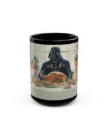Coffee Mug, Thanksgiving Feast with Darth Vader, Norman Rockwell Style, ... - $17.54 CAD
