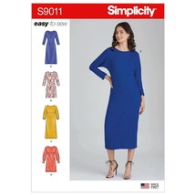 Simplicity Sewing Pattern 9011 Misses Knit Pullover Dress Size 6-14 - $8.96