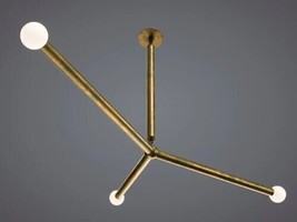 3 Arms Slingshot Light Fixture Ceiling Chandelier Pendent Custom Made Chandelier - £247.78 GBP