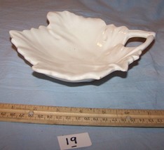 Vintage Camark Pottery White Leaf-8 Inches across-Lot 19 - £12.25 GBP