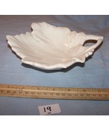 Vintage Camark Pottery White Leaf-8 Inches across-Lot 19 - $308.88 MXN