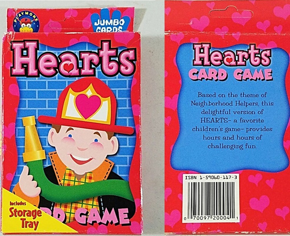 Game Hearts Jumbo Card Game with Storage Tray - 2002 Play more  - $5.00