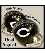 GALE SAYERS &amp; DICK BUTKUS AUTOGRAPHED SIGNED CHICAGO BEARS MINI HELMET w... - $354.56 CAD