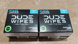 DUDE 2X Box Wipes Flushable Wet 15 wipes per Box 30 Individually Wrapped Packs - £5.01 GBP