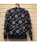 Converse Star all over logo kids cornflower blue sweatshirt hoodie youth... - $403.98 MXN